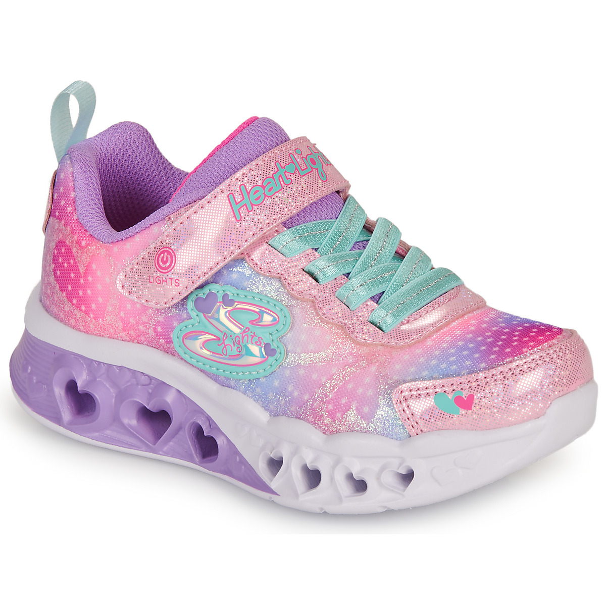 Skechers - FLUTTER HEART LIGHTS - Pink / Blue / White
