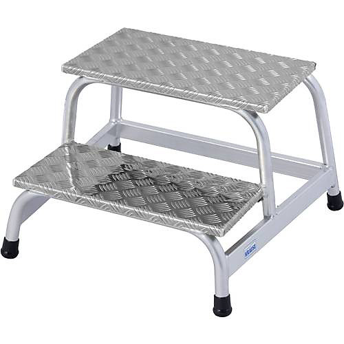 Krause 805027 - Marchepied aluminium 2 marches, plateforme 305x520 mm, EN 14183