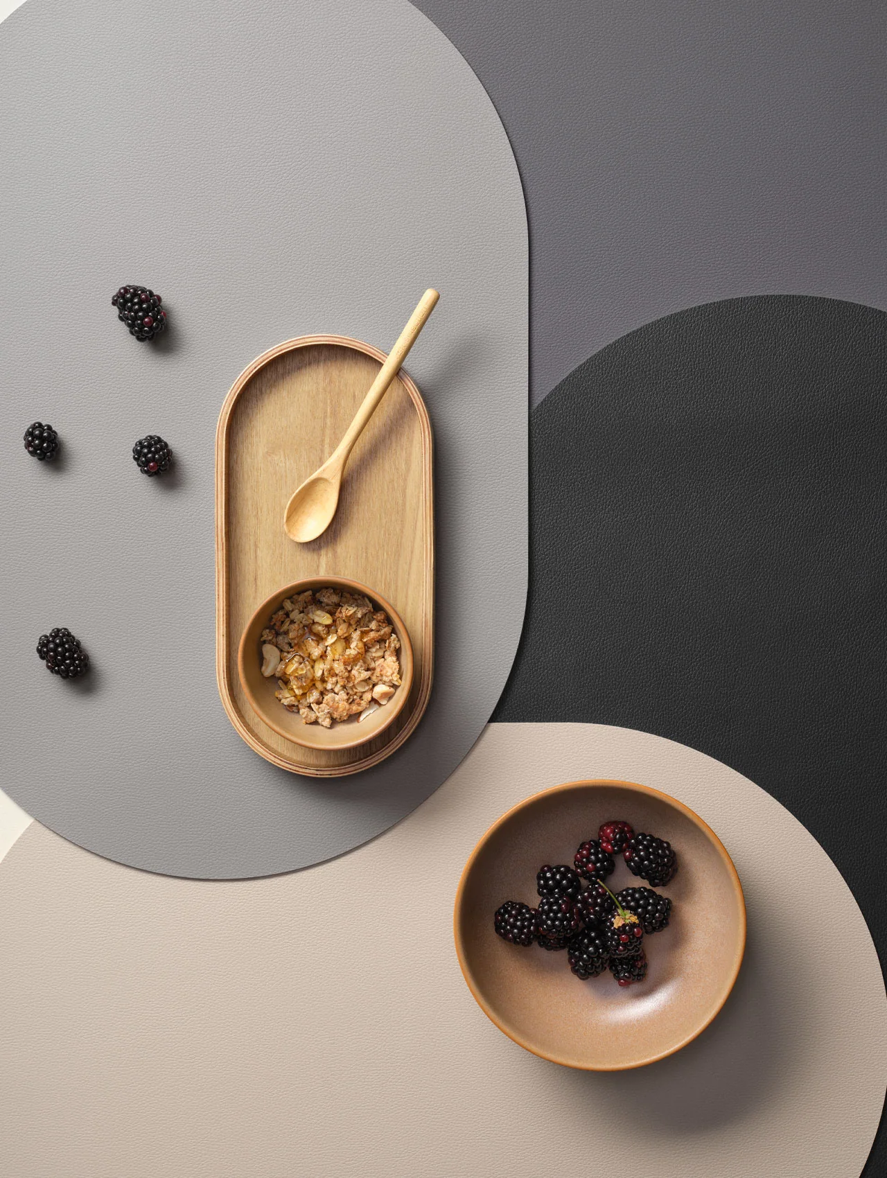 tischset oval, black