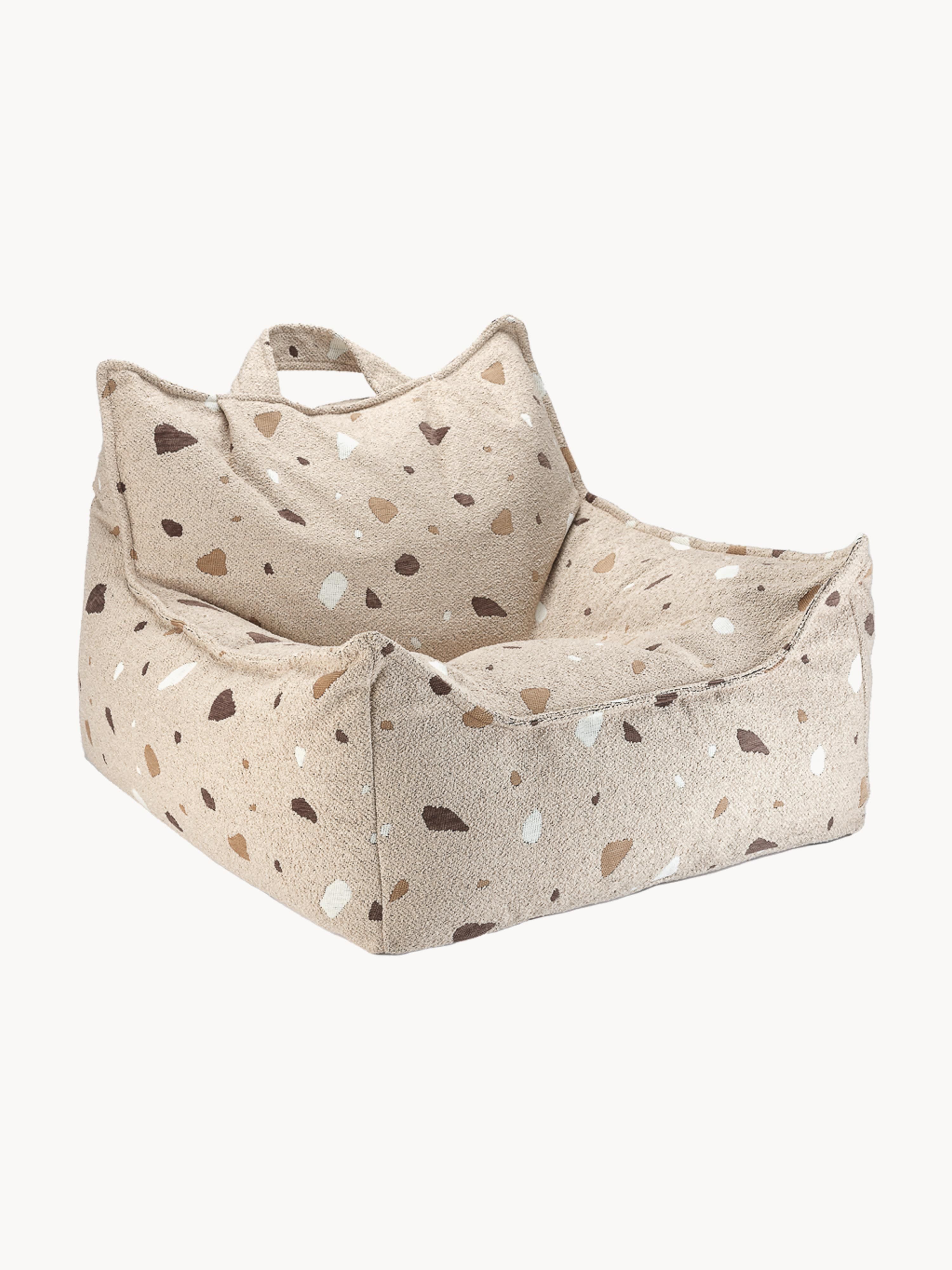 Handgefertigter Kinder-Sitzsack Sugar aus Bouclé