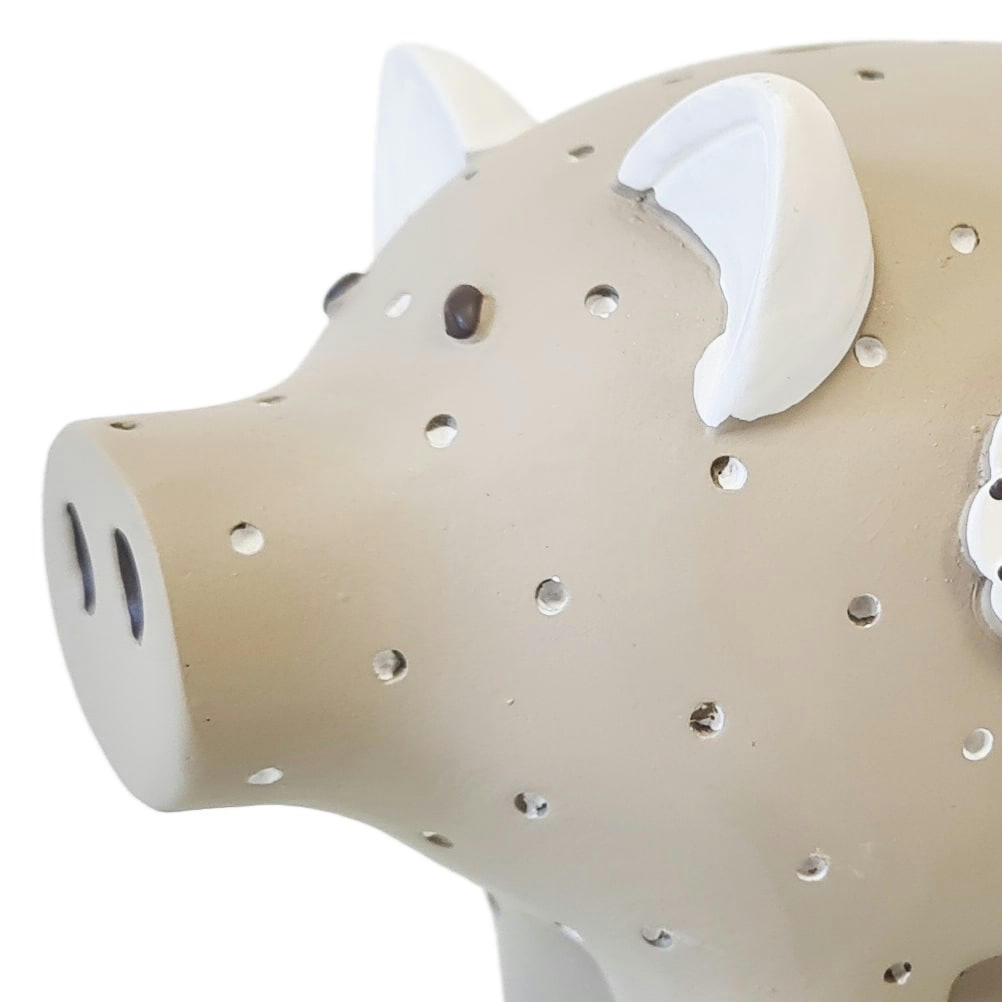 MI HUCHA - Petite tirelire cochon taupe