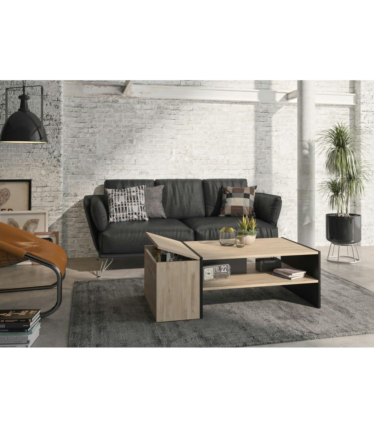 YORI - Table basse avec rangement bar L107cm