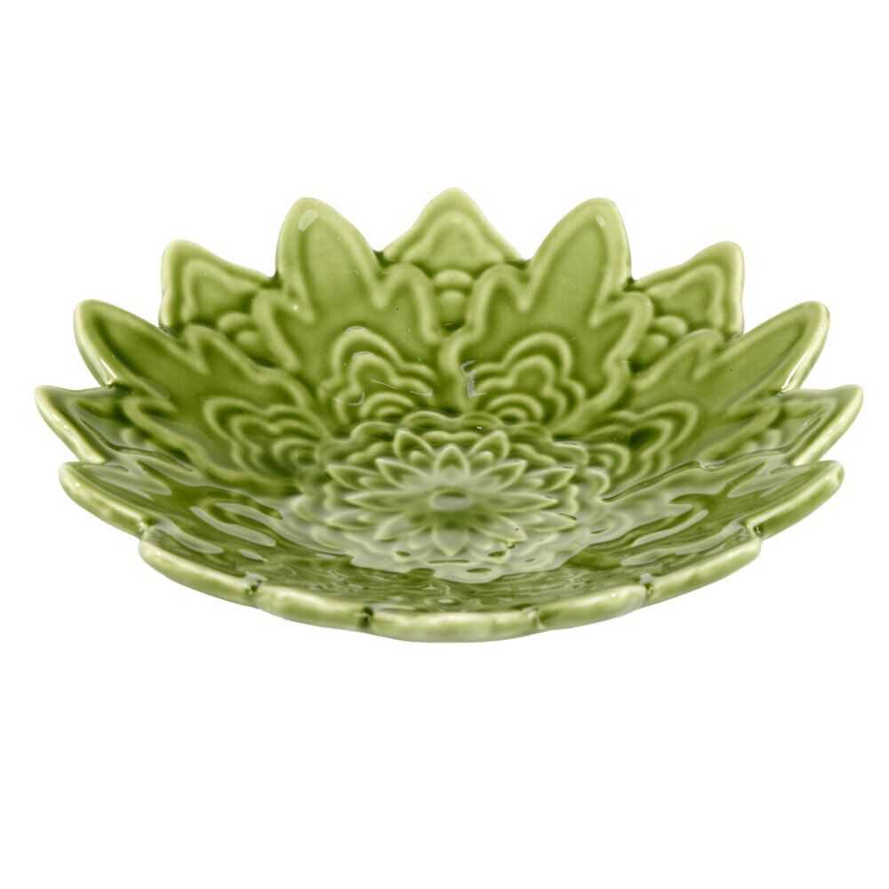 Vide-poche forme fleur de tournesol en dolomite Ø13cm (3 modèles)