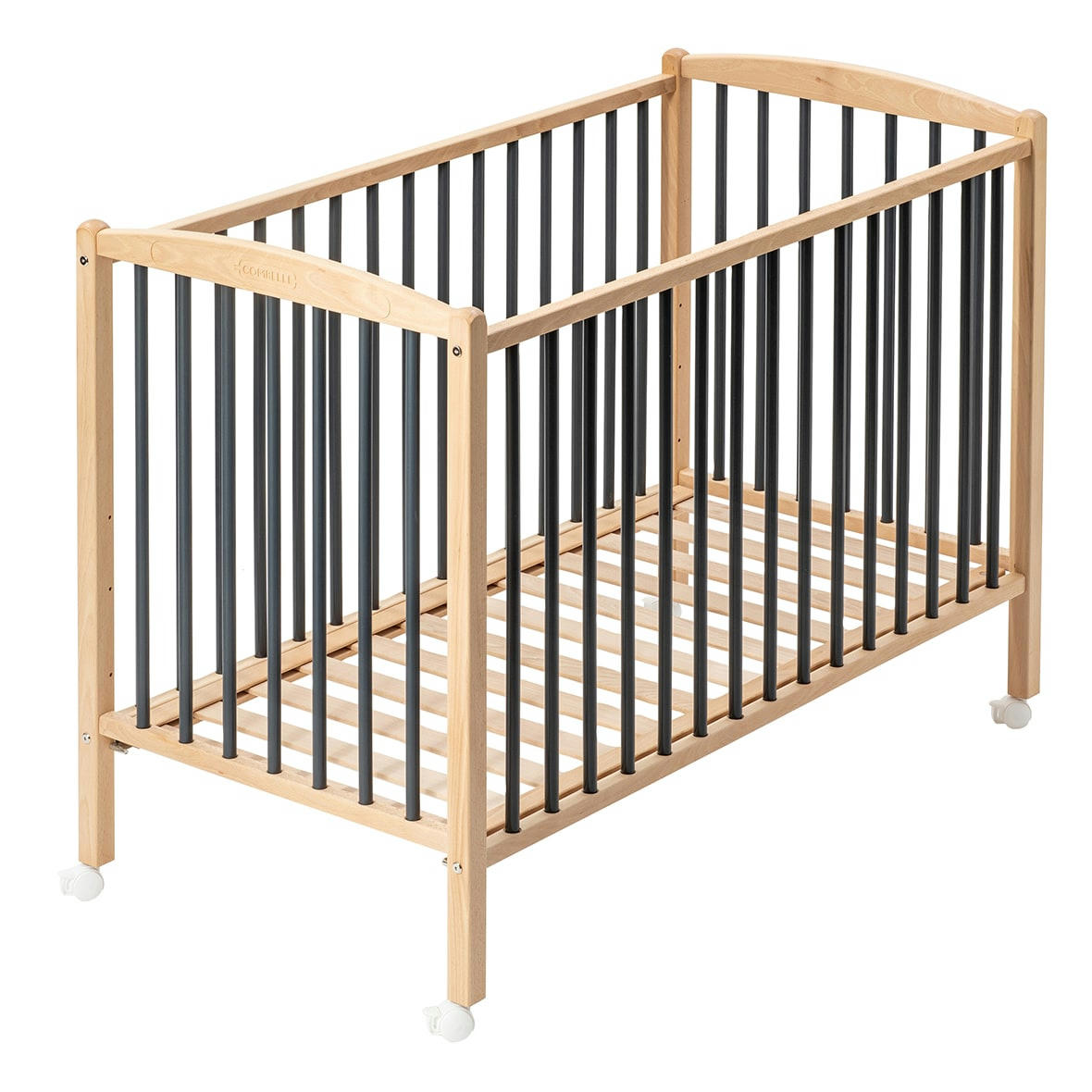 ARTHUR - Lit 60 x 120 cm Gris Anthracite