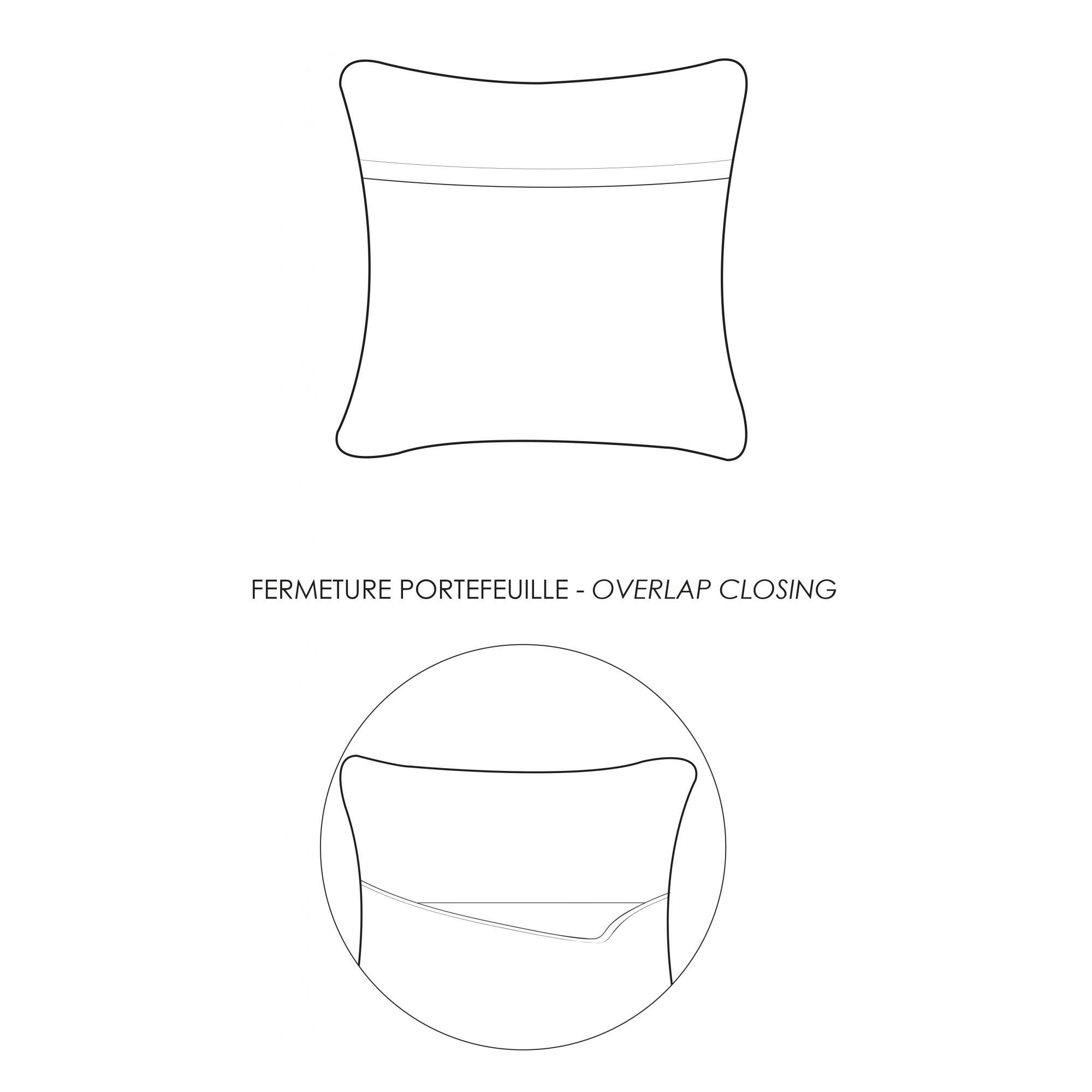 LALY - Coussin uni  en lin epice 30 x 50