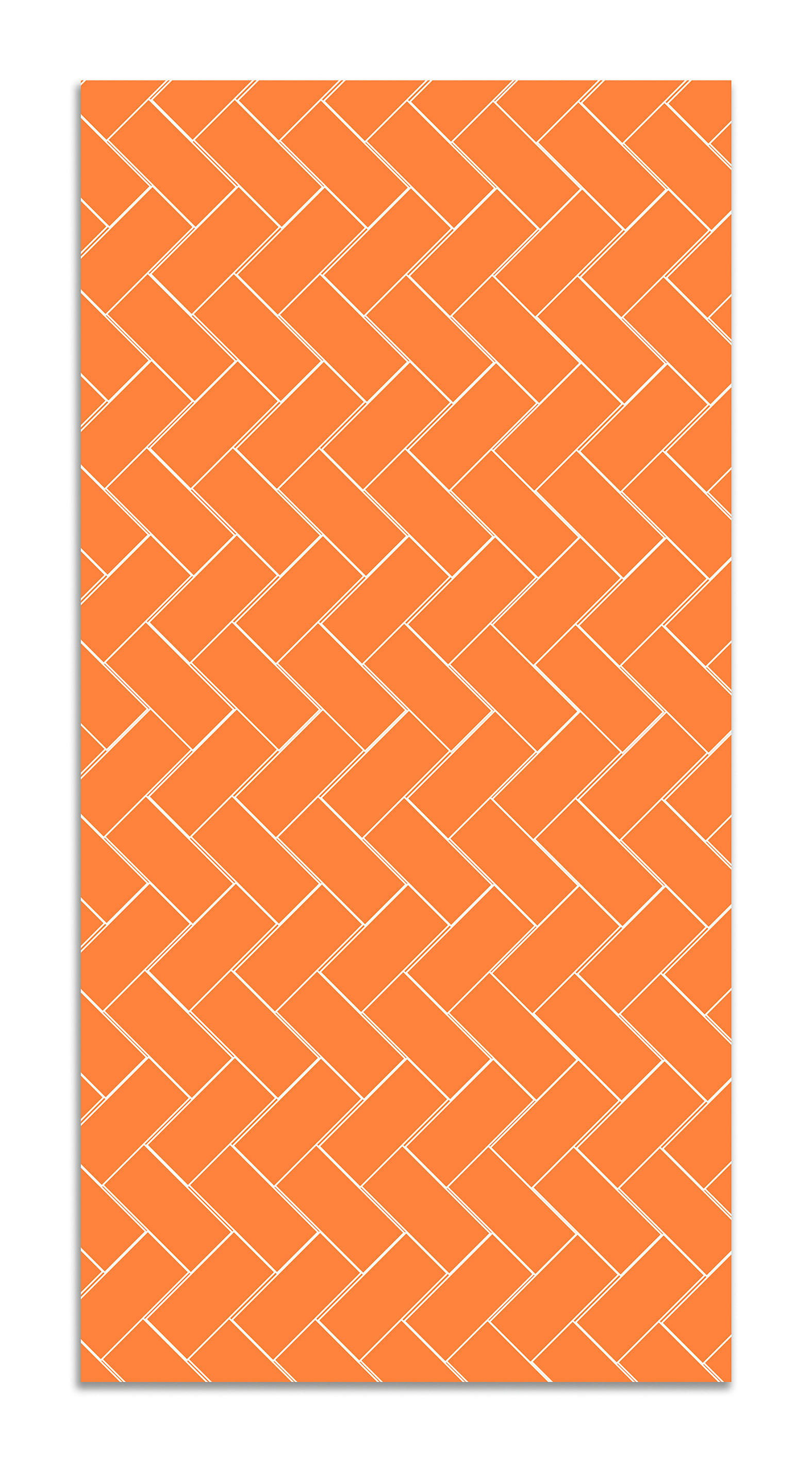 ALFOMBRAS MINIMALISTAS 2 - Tapis vinyle mosaïque de briques oranges 80x200cm