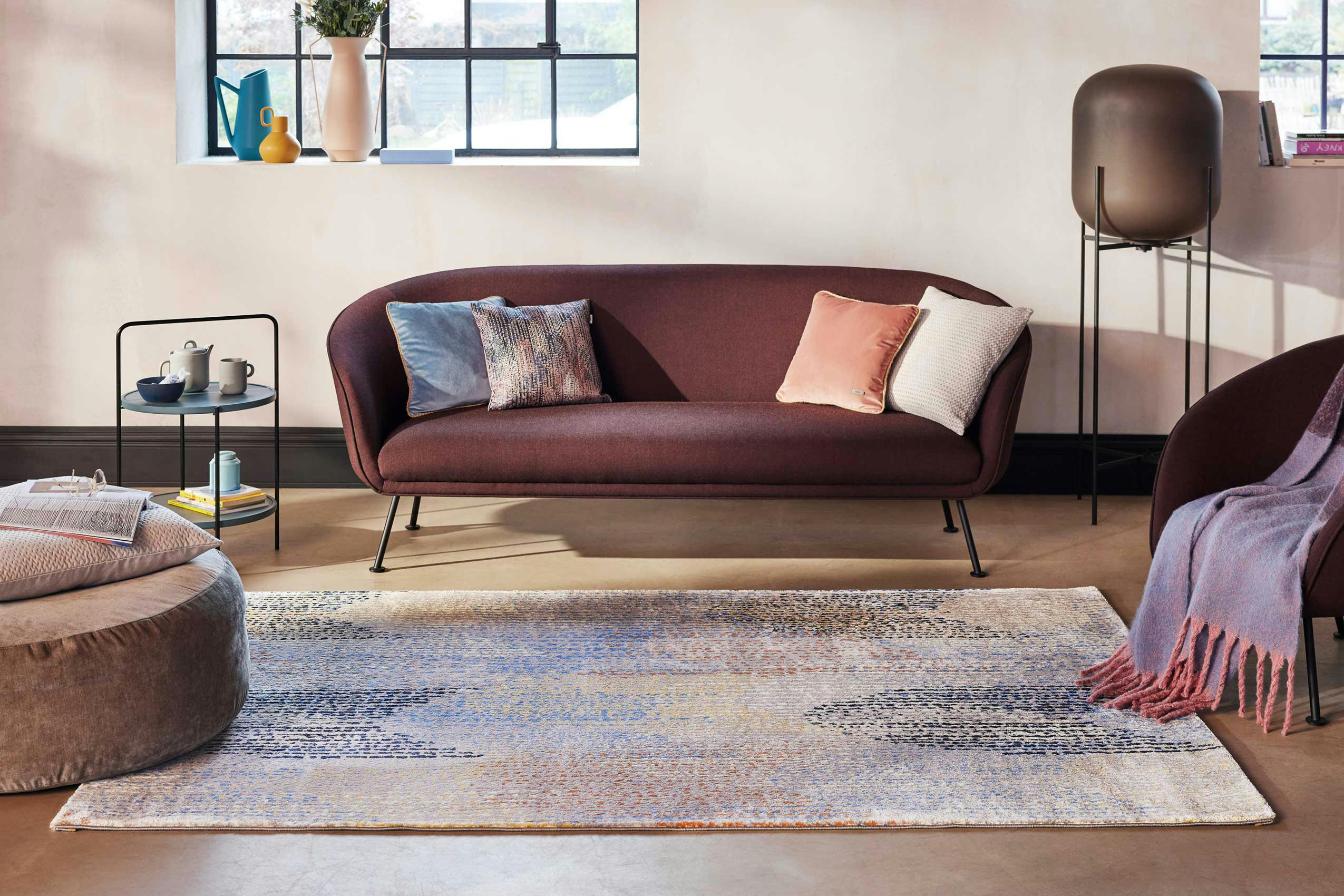 ANTONIA - Tapis plat à motif design multicolore 120x170