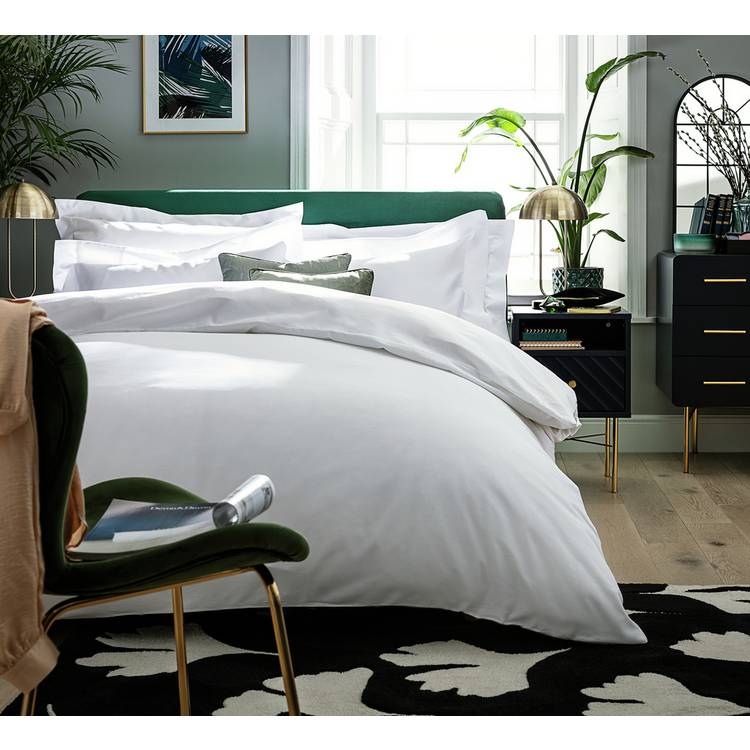 Habitat Egyptian Cotton 400TC Solid White Bedding Set - Sin