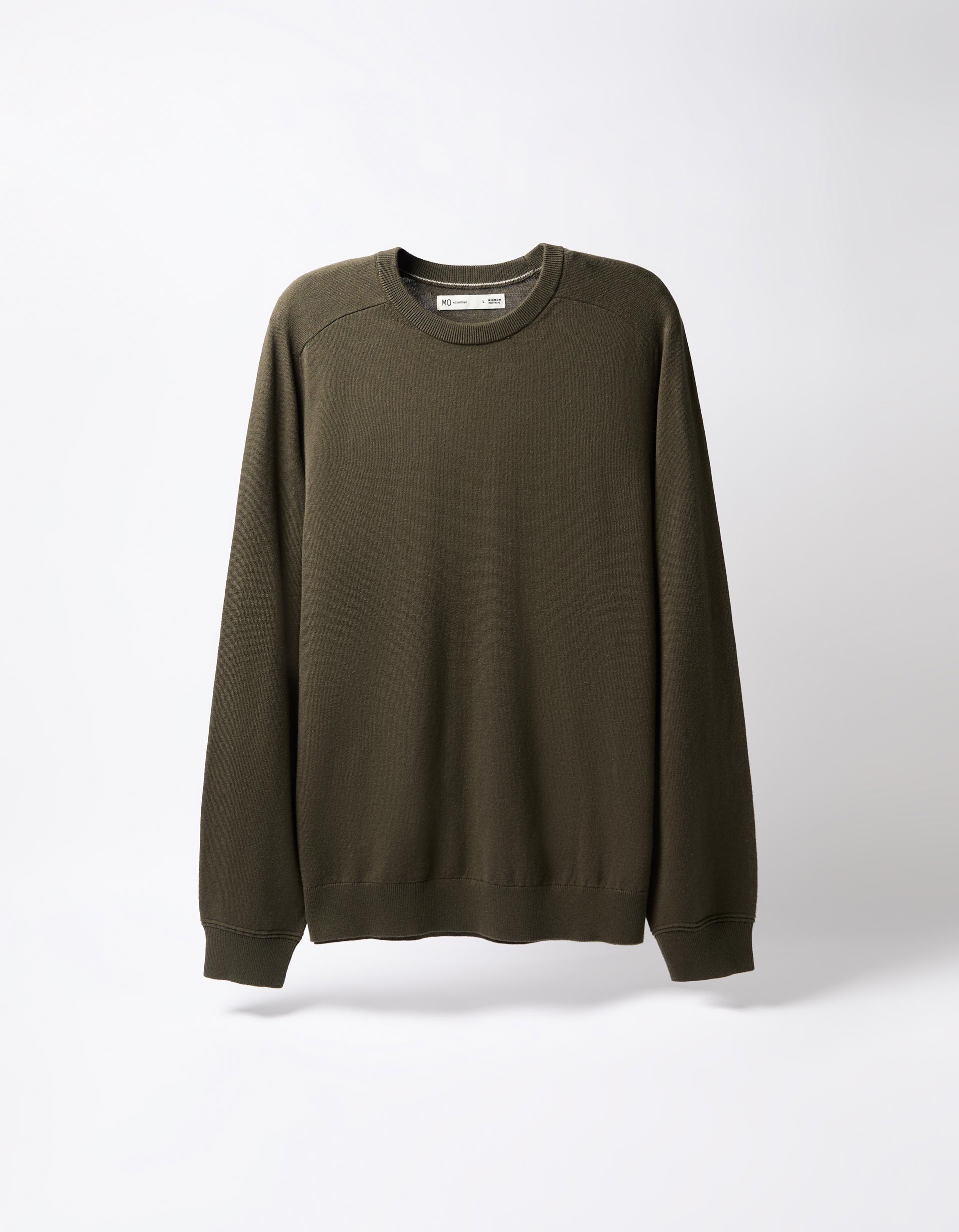 Camisola com Caxemira, Homem, Verde Escuro