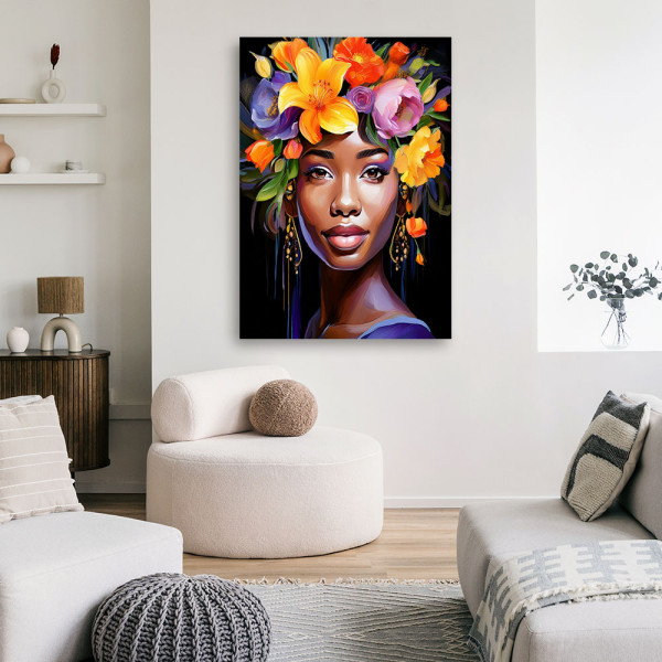 Feeby Obraz na płótnie, Kobieta Kwiaty Abstrakcja 40x60
