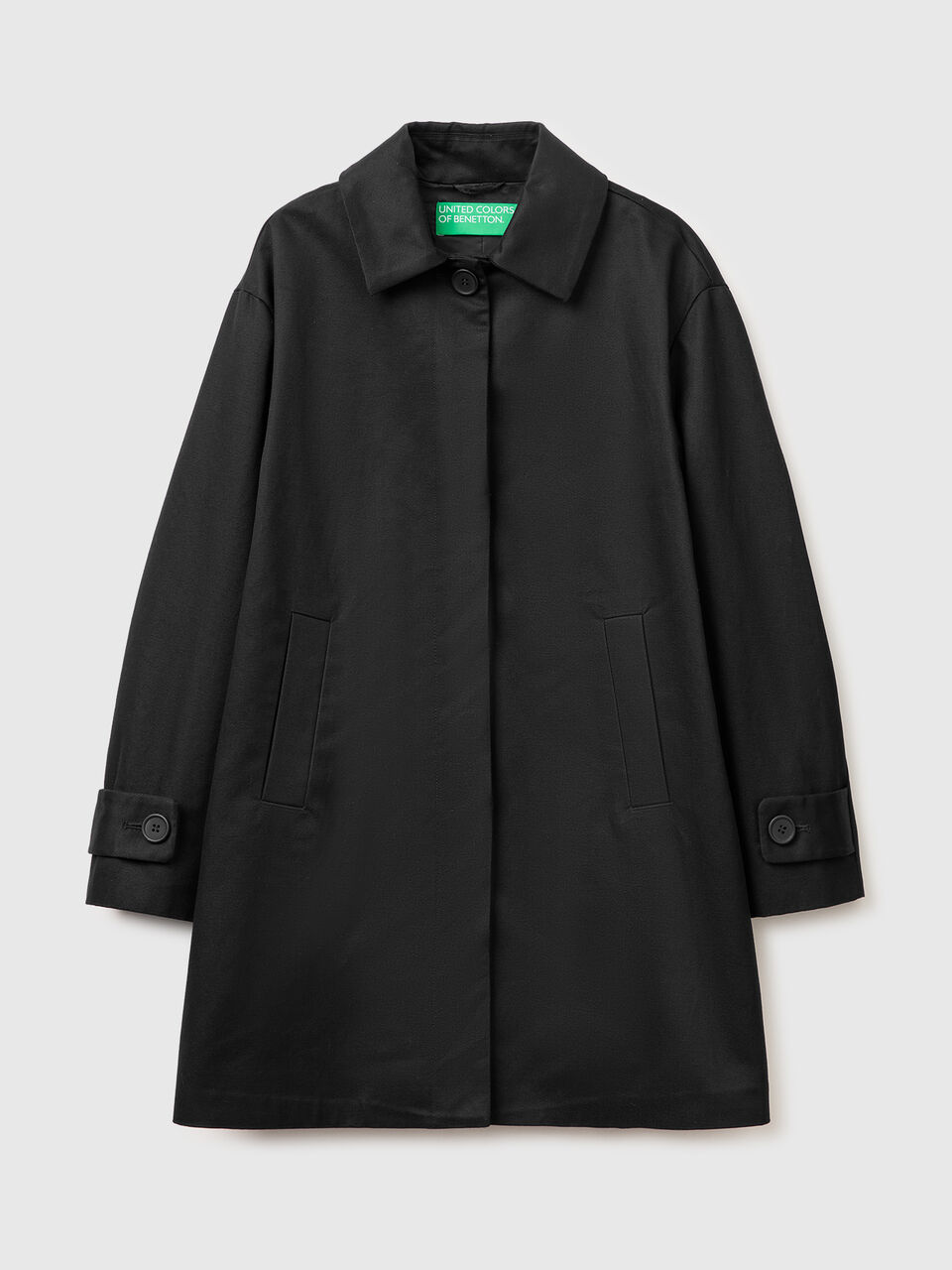 Midi duster coat with collar