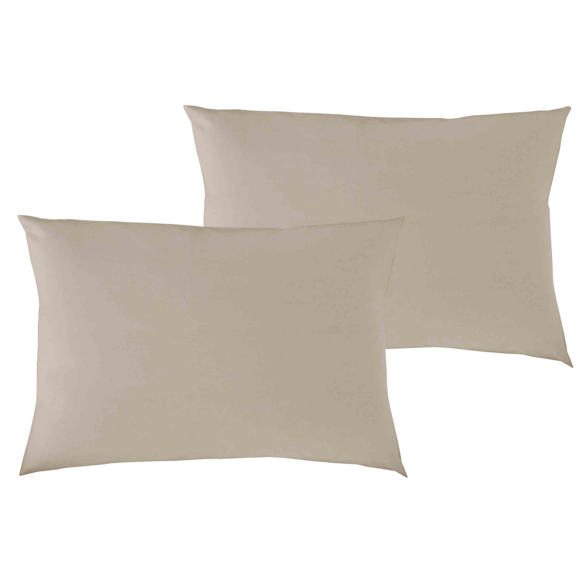 - Lot de 2 taies d'oreiller coton bio anthracite 40x60