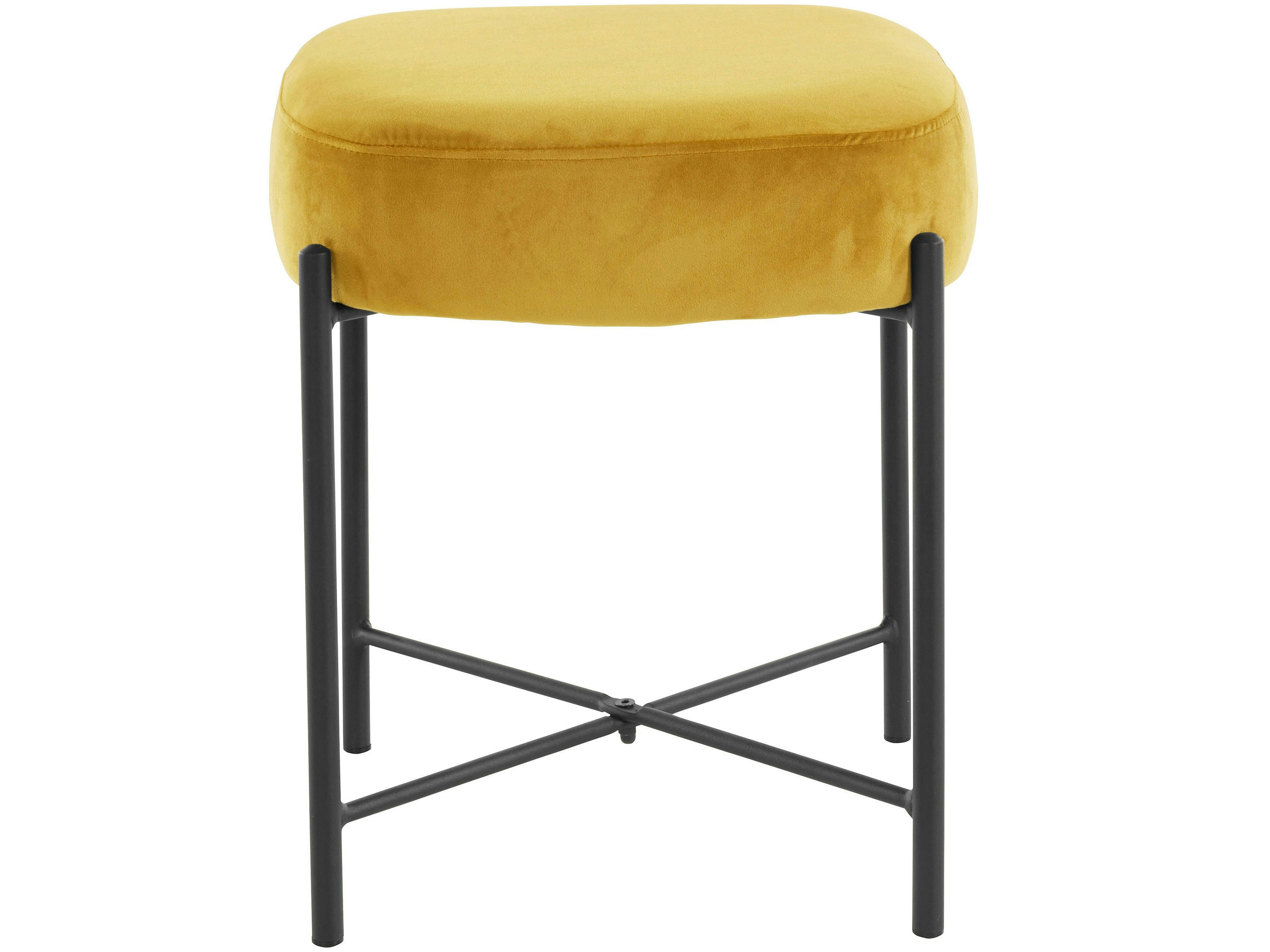 BERRY - Tabouret en velours or