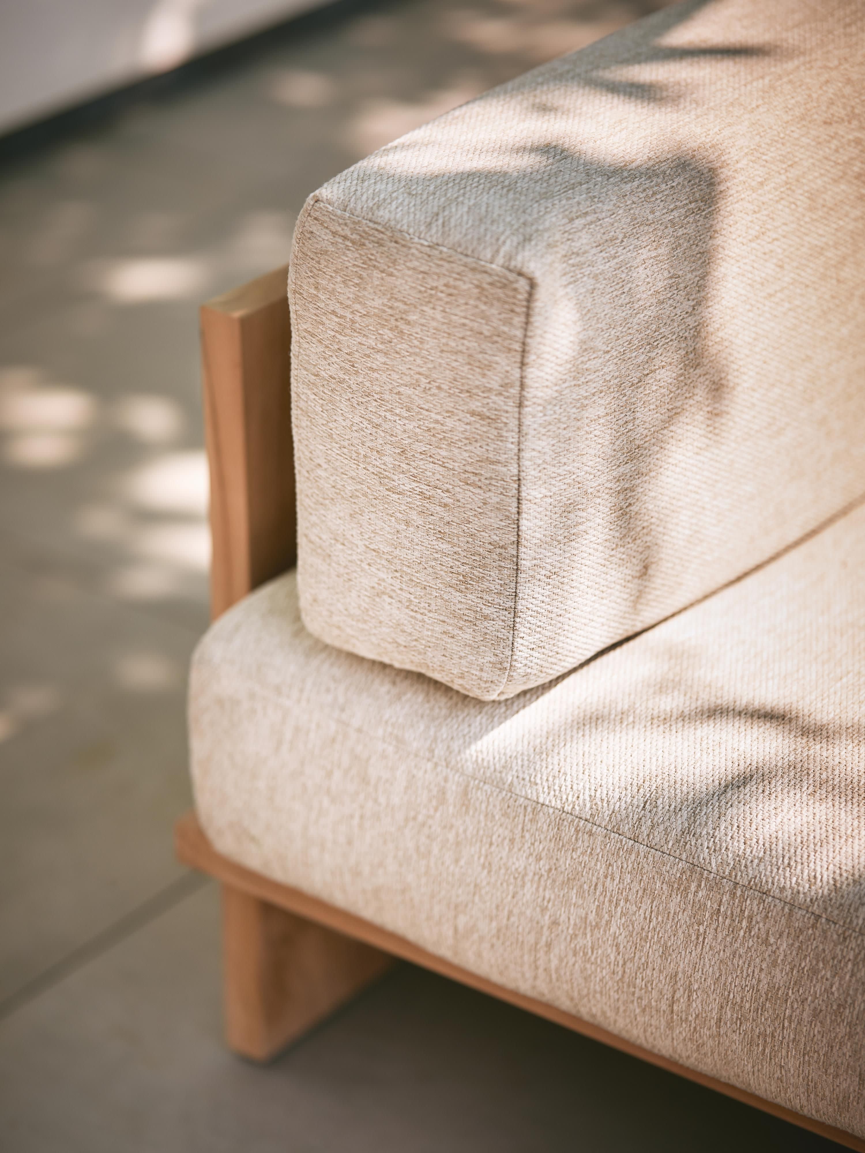 Garten-Sofa Natural aus Teakholz