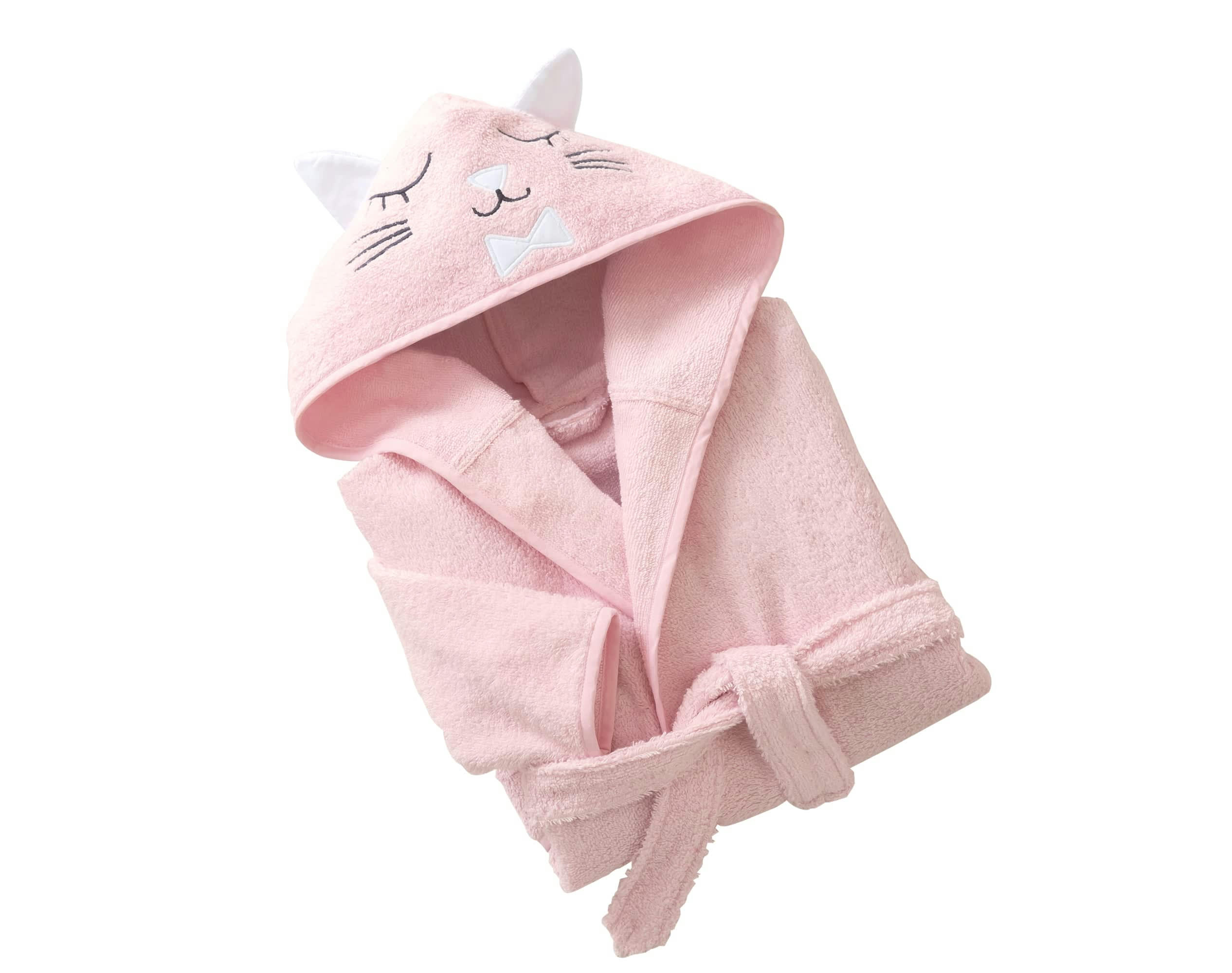 RENATO - Peignoir enfant rose 4 ans en coton