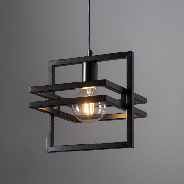 Lampa wisząca czarna Merci 1xE27x15W wym: 90x26x26 cm Sigma Lighting