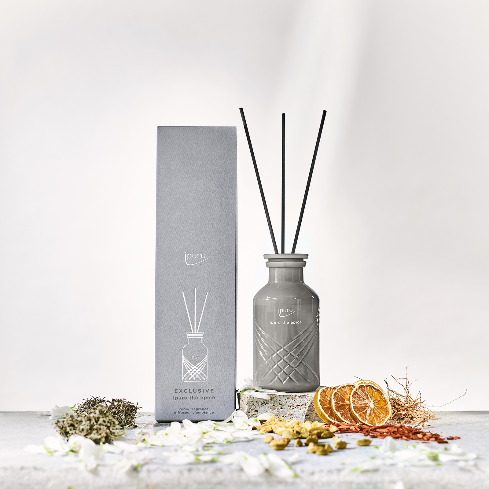 ipuro EXCLUSIVE Raumduft Thé Epicé Grau, 240 ml