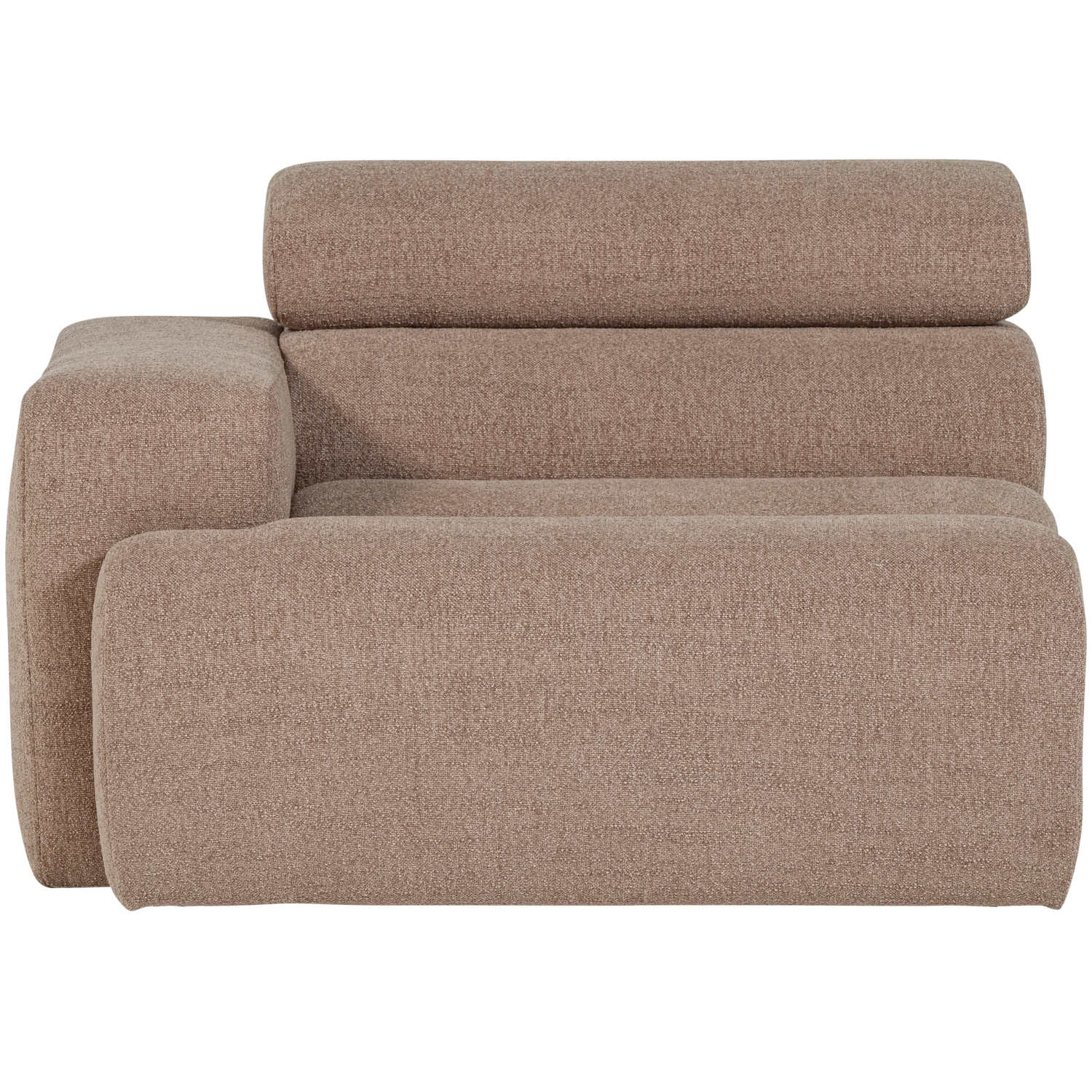 WOOOD 1-zits element bank arm links Novi - Polyester - Taup - 86x109x113
