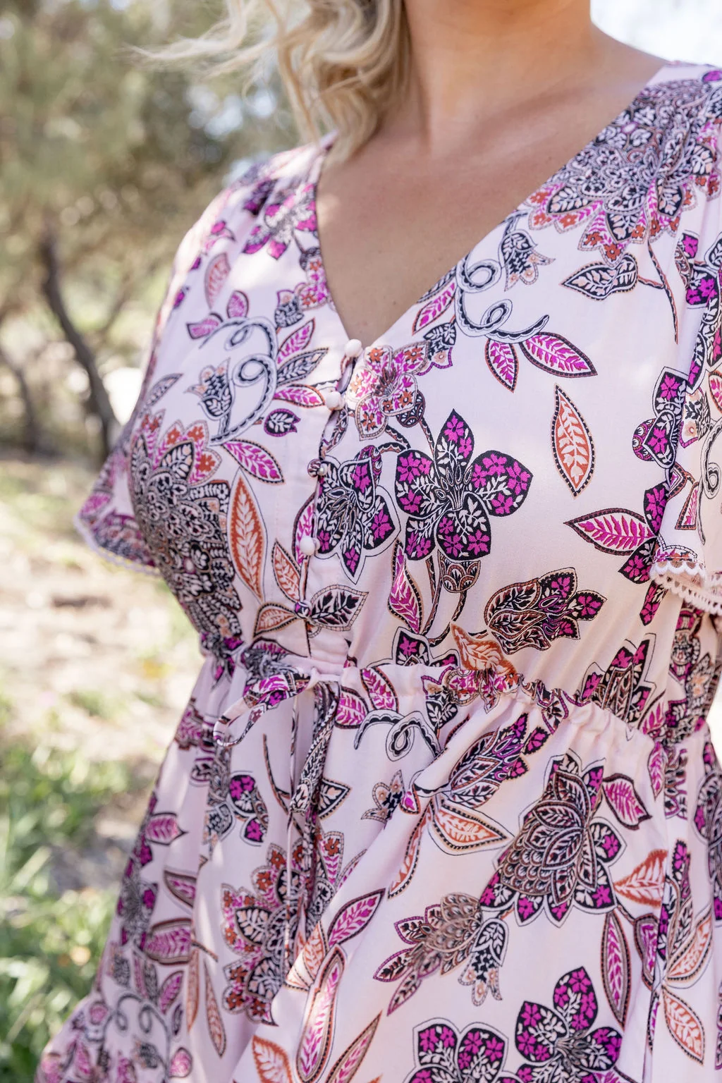 Eden Maxi Dress in Blushing Blossoms