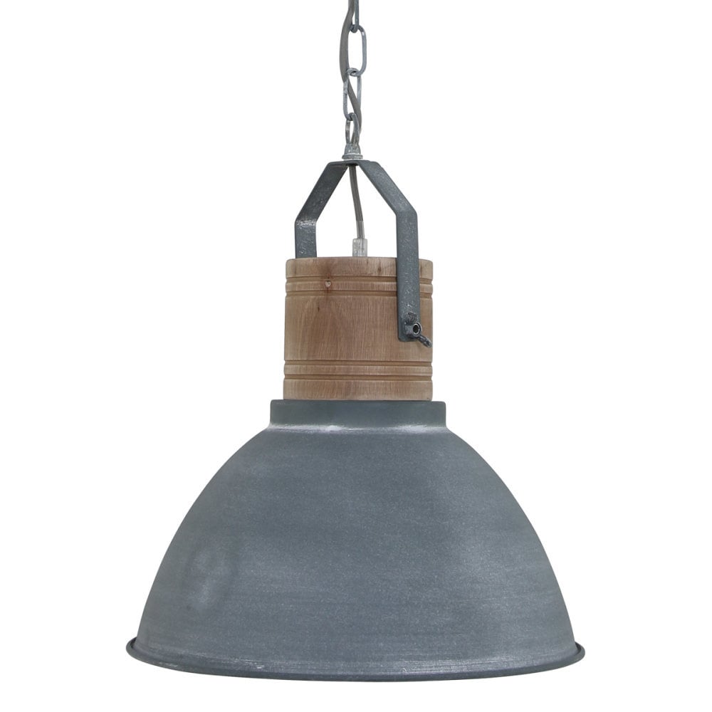 Mexlite hanglamp emile - 1 lichts - 38x 130 cm - grijs