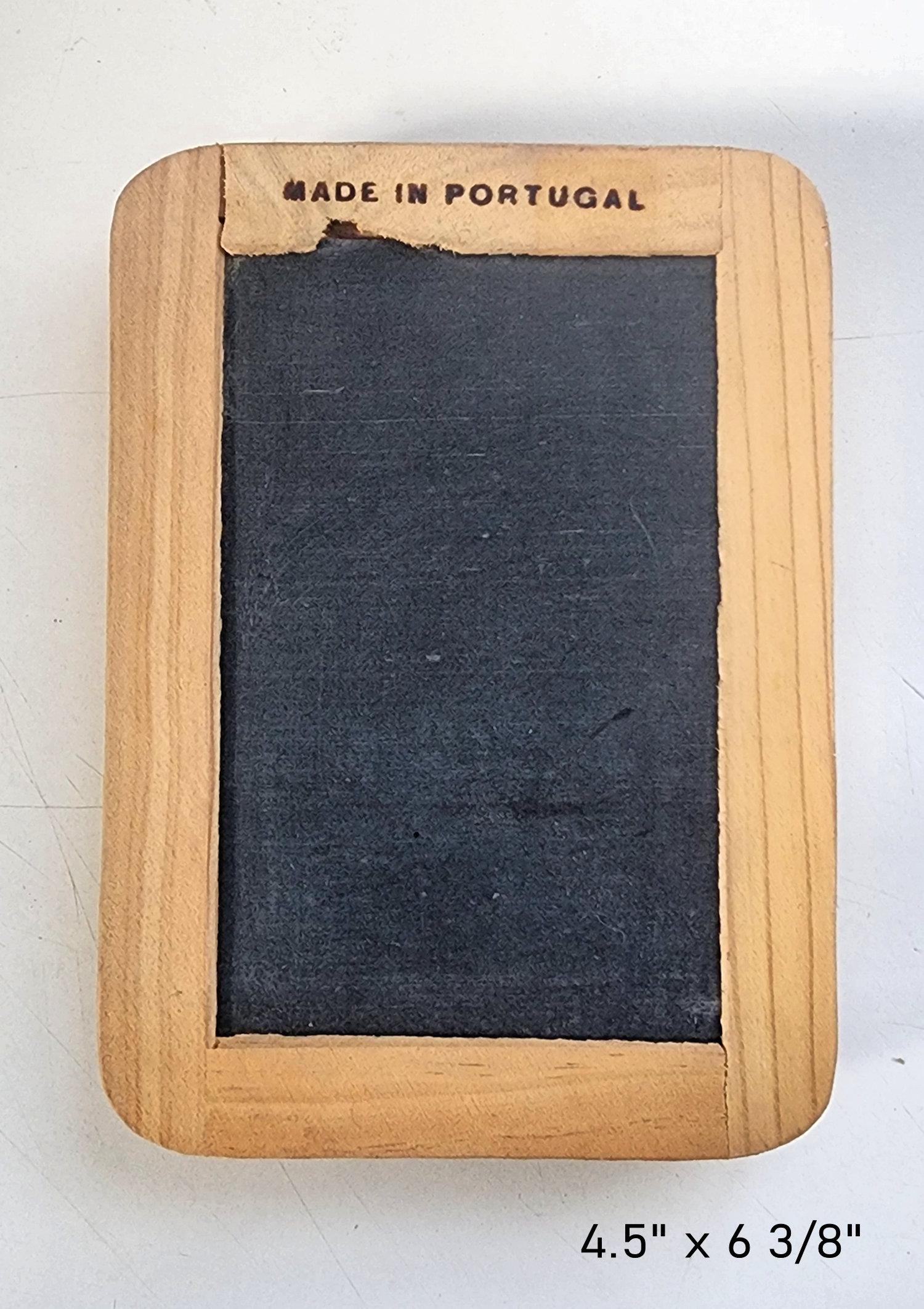 Vintage Double-Sided Slate Chalkboard – Made in Portugal (1960s)