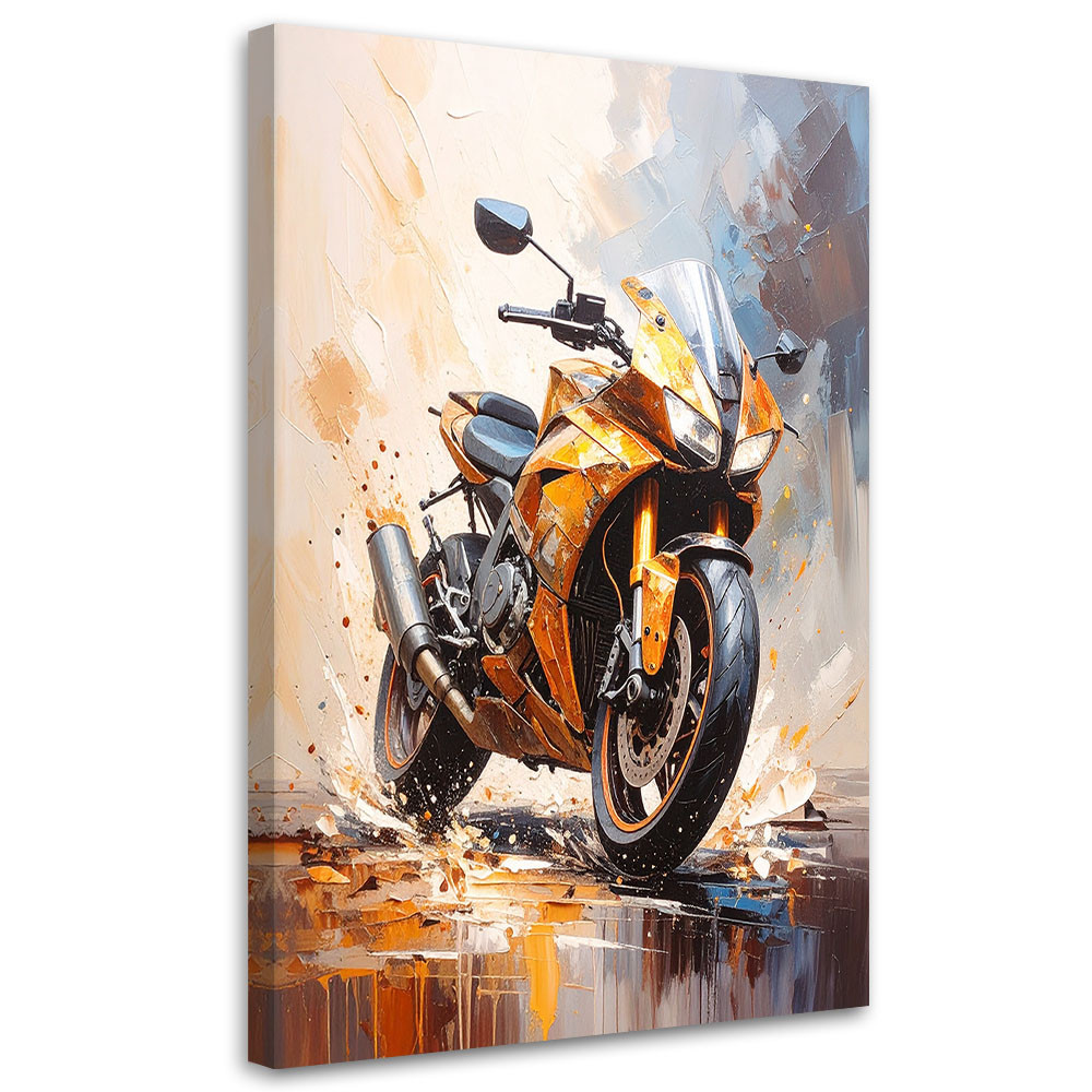 Obraz młodzieżowy do salonu biura, Motocykl sportowy 20x30