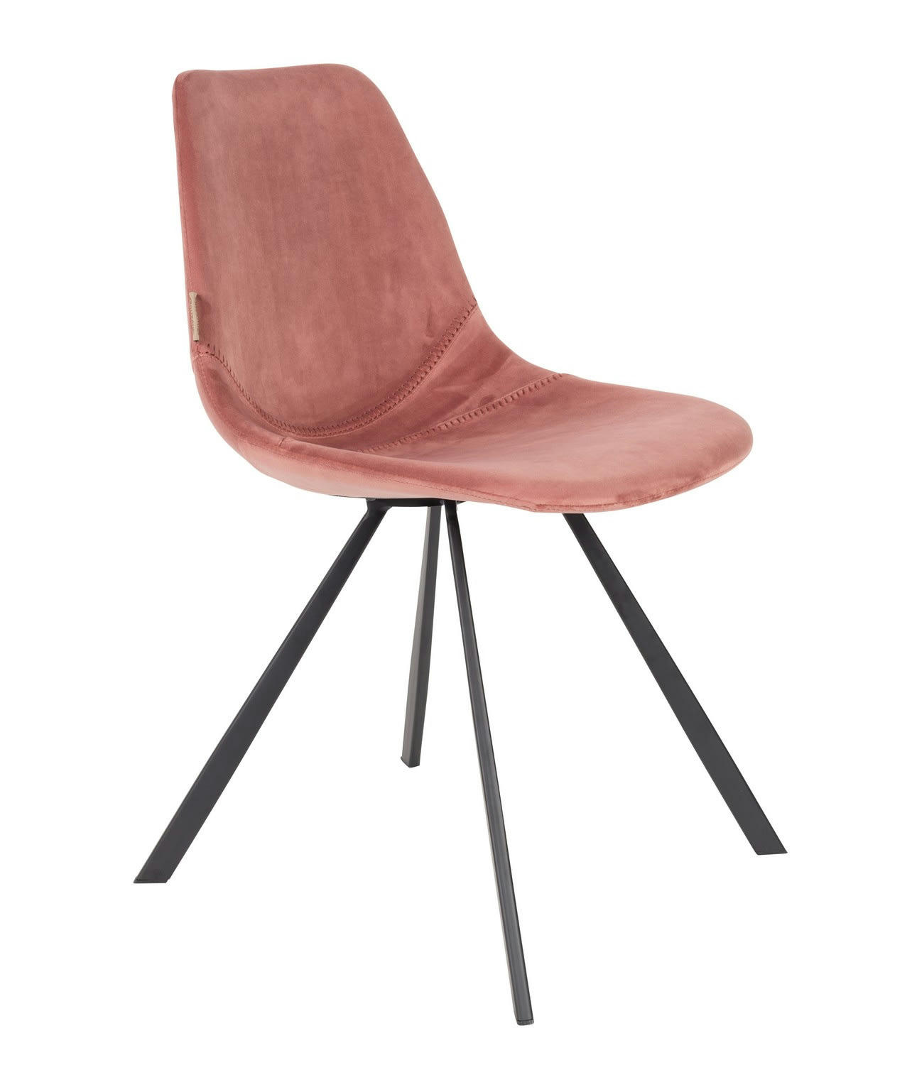 FRANKY - Chaise de repas velours rose