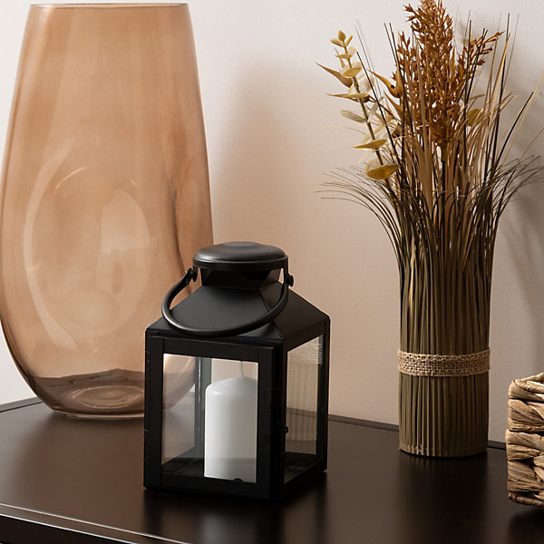 Lanterne Winy métal noir H17cm - Atmosphera