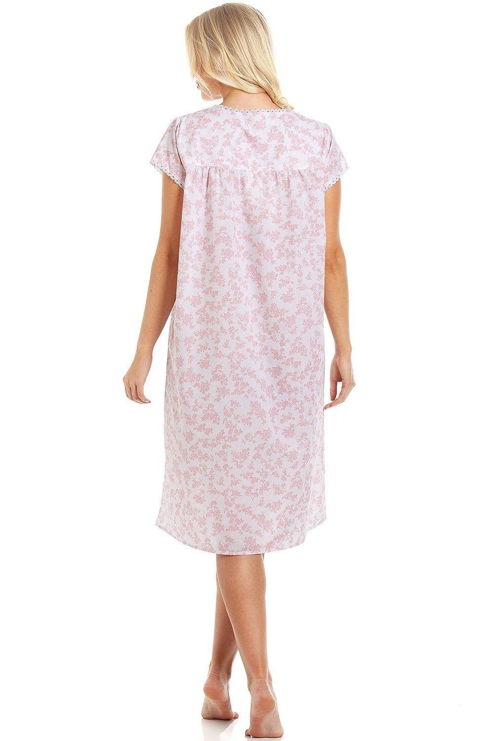 Camille Classic Floral Print Short Sleeve Nightdress