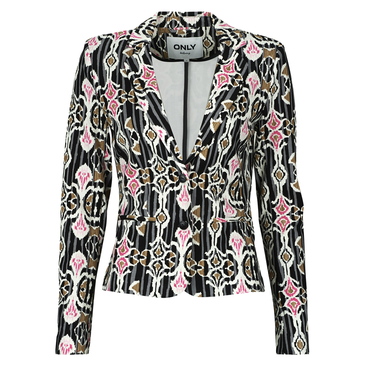 Only - ONLPOPTRASH L/S AOP BLAZER - Black