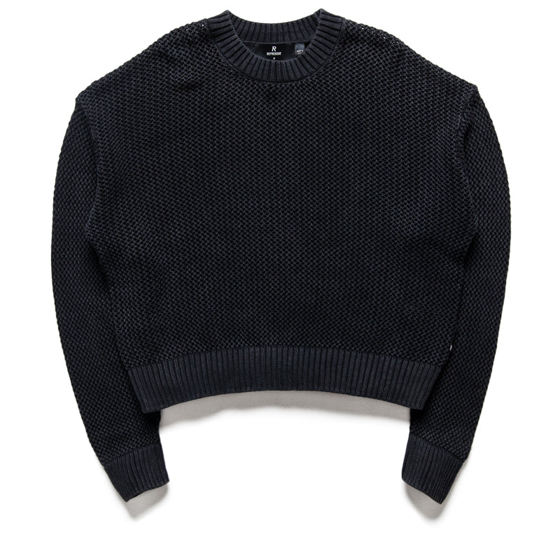 Represent Open Gauge Knit Sweater - Jet Black