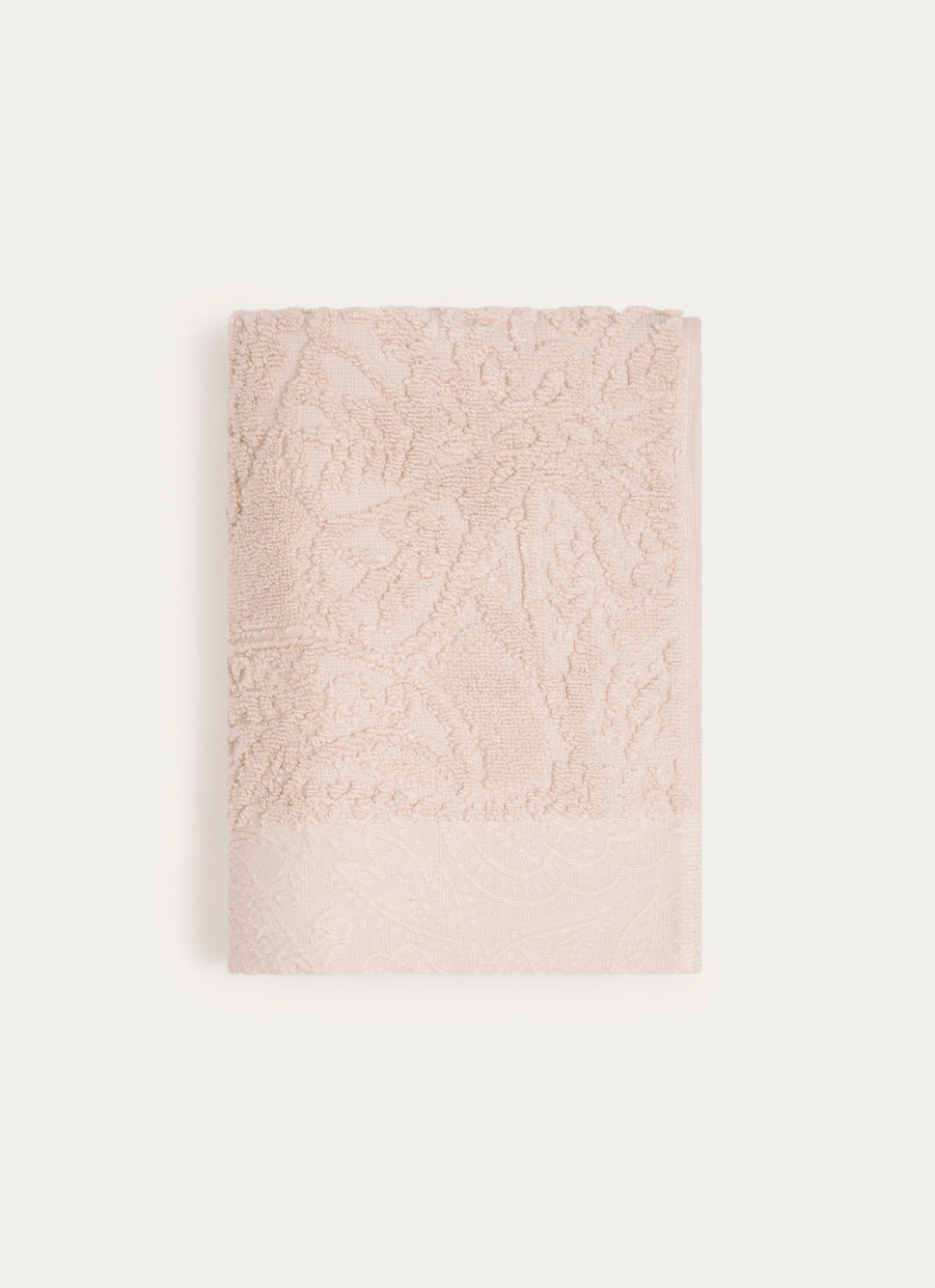 SERVIETTE DE TOILETTE JOSEPHINE EN VELOURS BEIGE