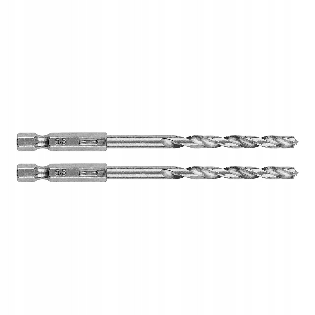 Wiertła do metalu Hex 5.5mm, zestaw wierteł 2 szt. GRAPHITE