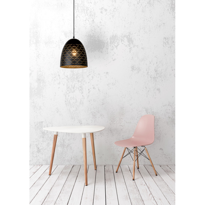 Suspension Galla noire Ø 25 cm E27 40 W LUCIDE