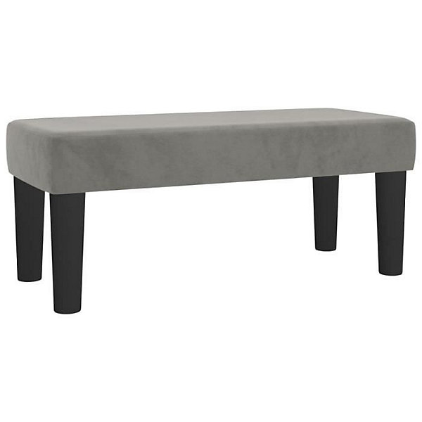 346638 vidaXL Banc Gris clair 70x30x30 cm Velours