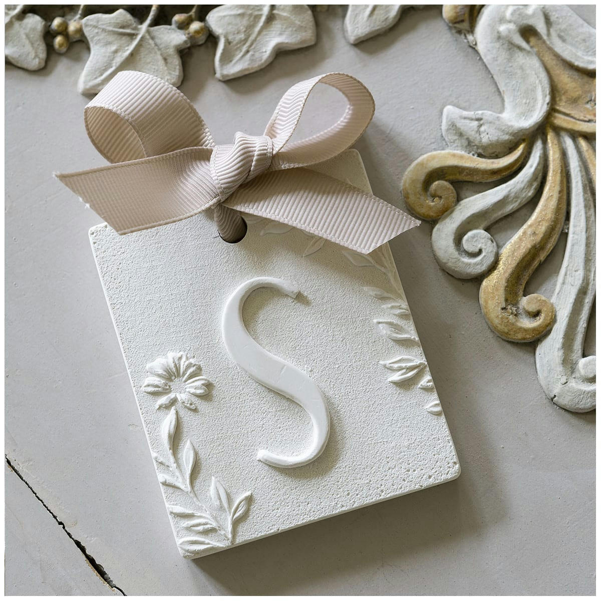 - Décor parfumé lettre S - Fleur de Coton