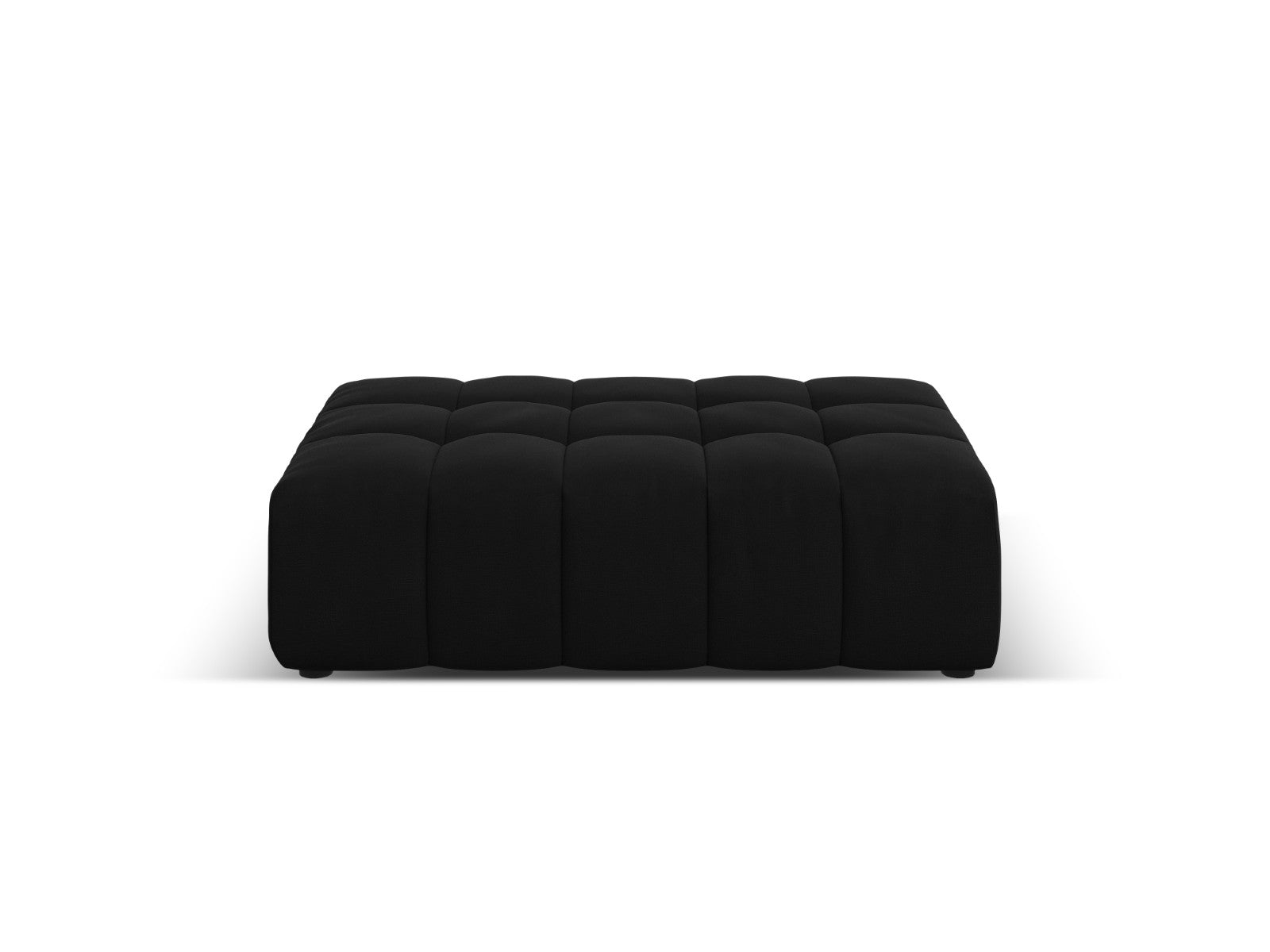 Cosmopolitan Design Poef Chicago flueel zwart - 84x102x42cm