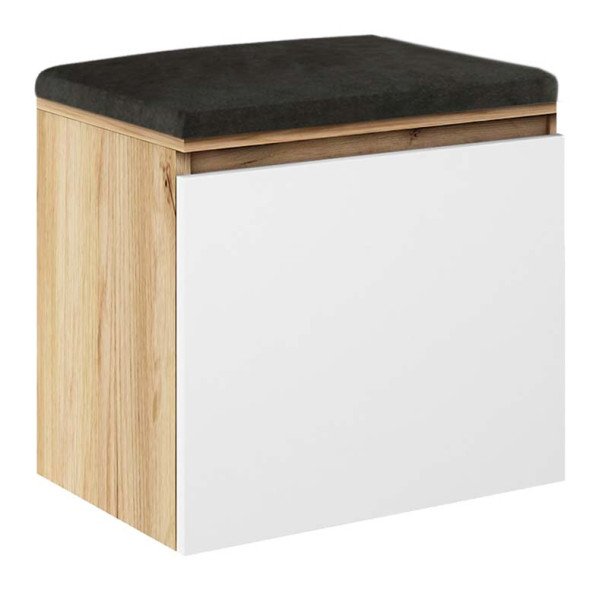 Zestaw Do Przedpokoju 1P4W Dąb Craft Złoty/Białt Mat/Czarny 50X37X212 Cm