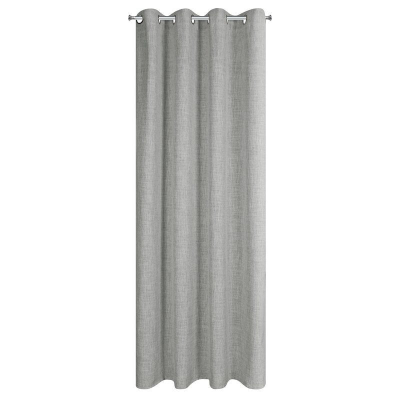 Zasłona na przelotkach w stylu eko ROMA 140X250 szara