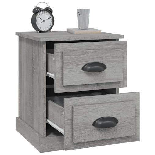 NNEVL Bedside Cabinets 2 pcs Grey Sonoma 39x39x47.5 cm Engineered Wood