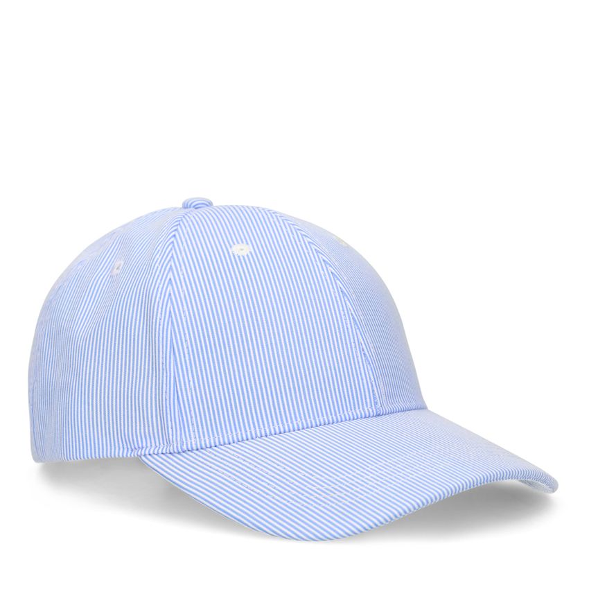 Manfield Blauw en witte gestreepte pet