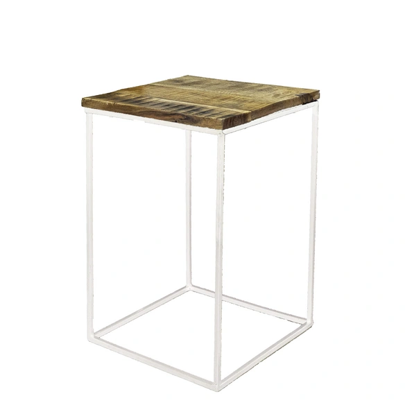 Beistelltisch-Set, BxHxL: 36 x 54 x 36 cm, Metall/Mangoholz