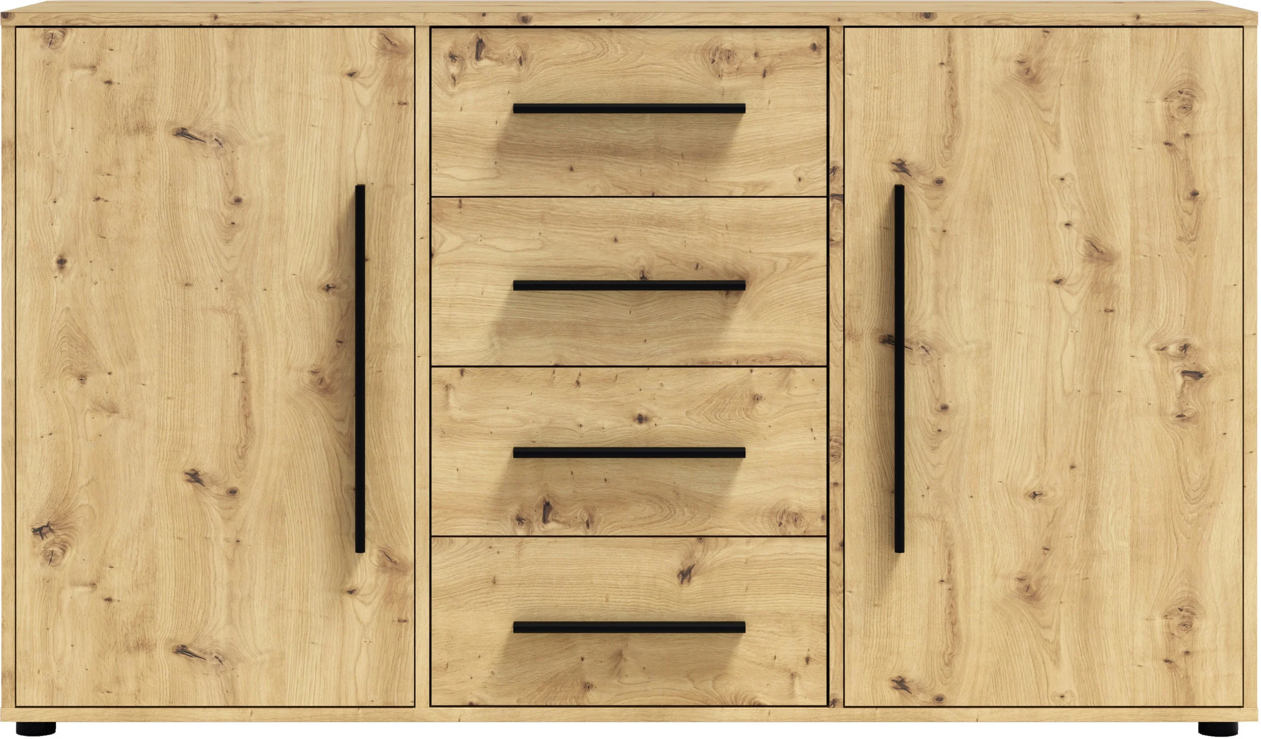 Komoda 150 cm do sypialni z szufladami MAXIDO dąb artisan