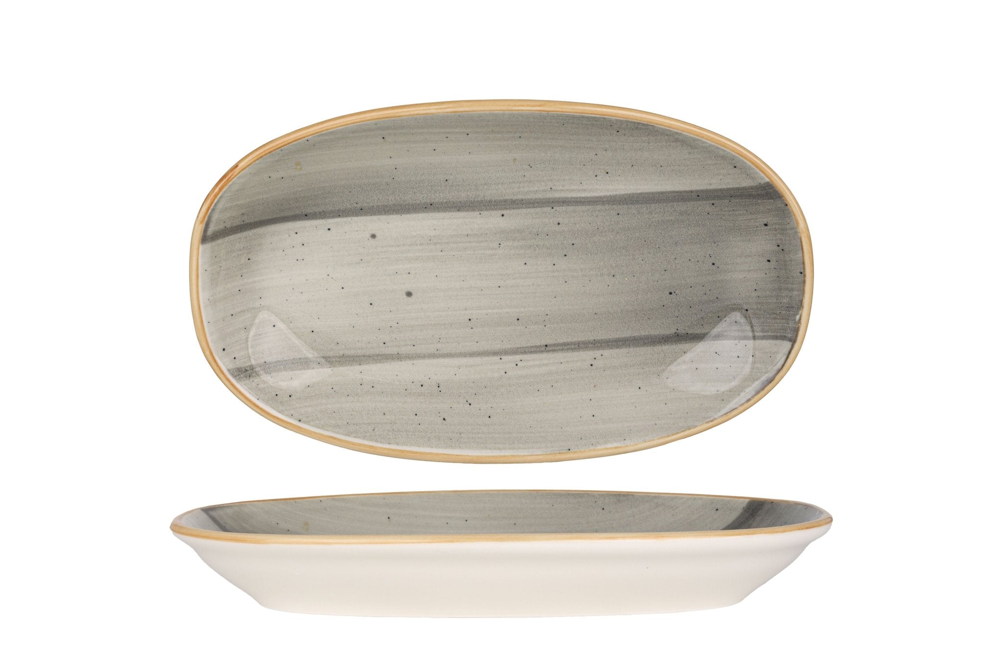 Bonna Serveerschaal - Aura Space - Porselein - 24x14 cm - set van 2