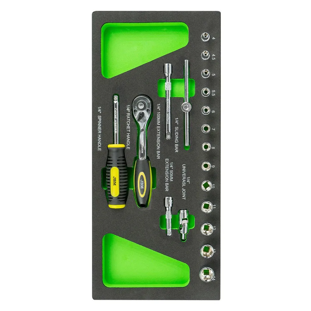 JBM 1/4´´ socket set