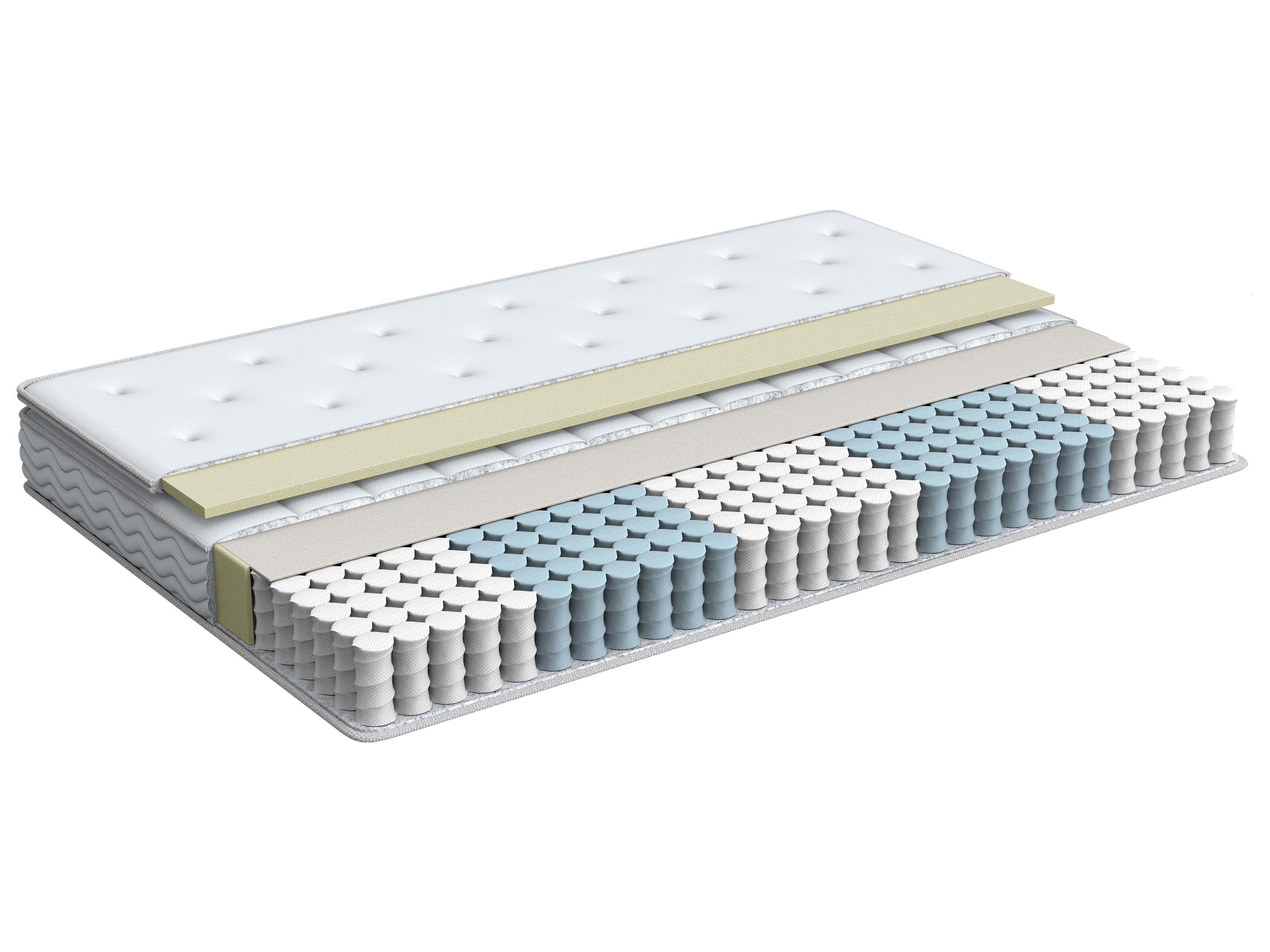 Memory Foam Pocket Spring Mattress LUXUS H2/3 Medium 90 x 200 cm (EU Single)