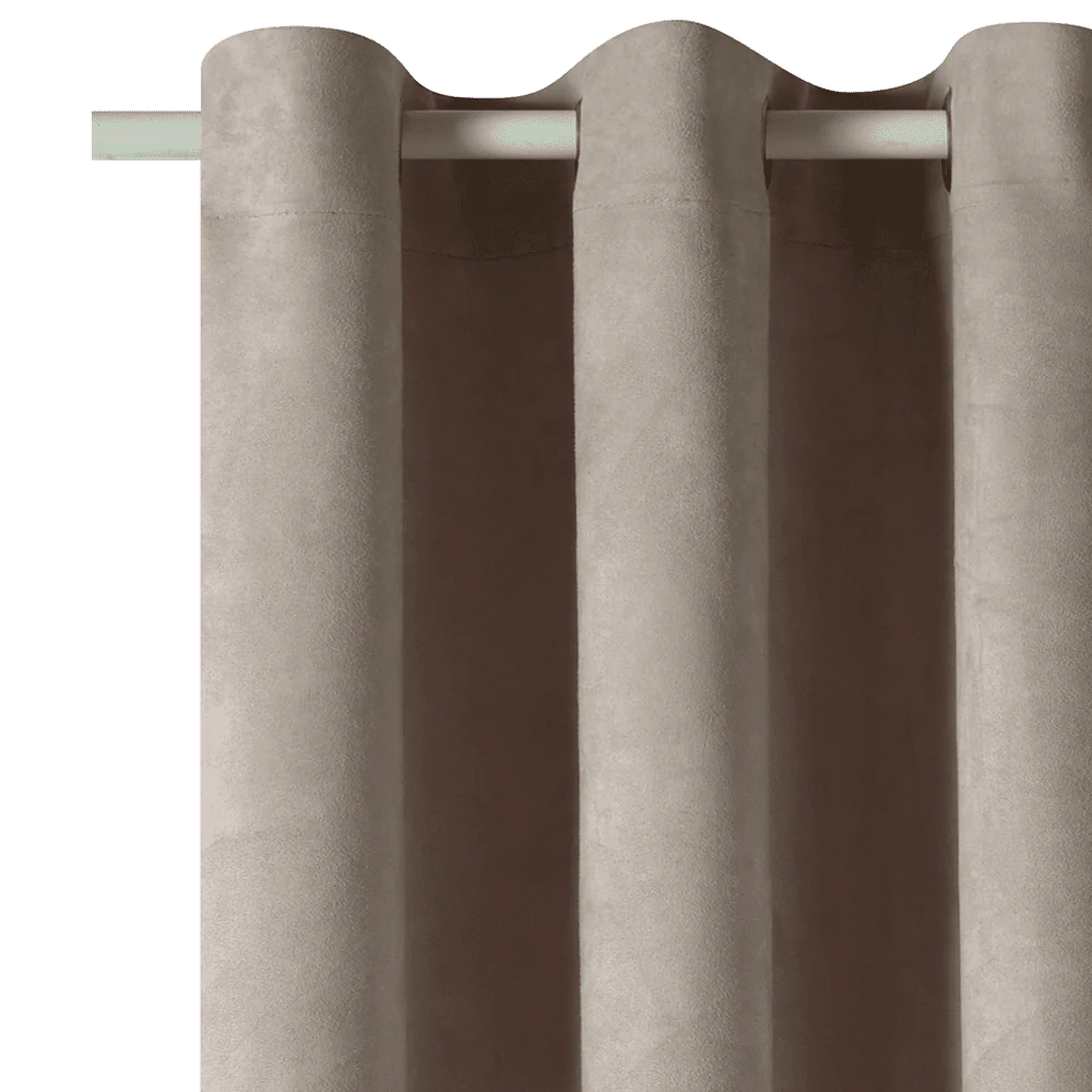 4MURS Rideau VELVET coloris tourterelle 140 x 260 cm
