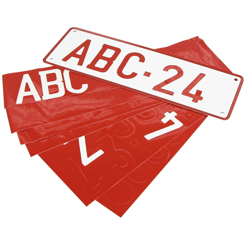 Plaque d'immatriculation 6 caractères en aluminium 34 x 11 cm CARPOINT