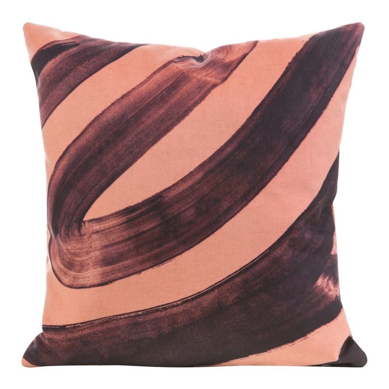 Poszewka 45x45 Vas różowa czarna z nadrukiem z mazami