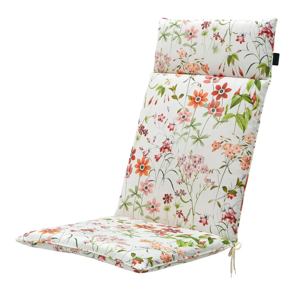 Madison - Tuinstoelkussen Hoge Rug Milly natural - Ca. 120x50 cm - Set van 4